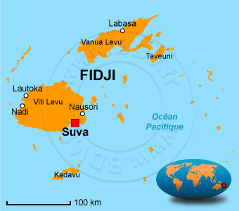 fidji carte du monde - Image
