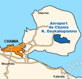 Plan de lAéroport international de Chania K. Daskalogiannis