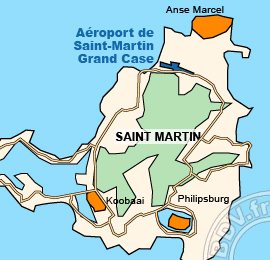 Plan de lAéroport de Saint-Martin Grand Case