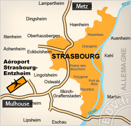 Plan de lAéroport international de Strasbourg - Entzheim
