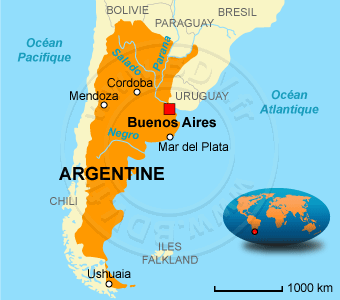 Carte de l' Argentine