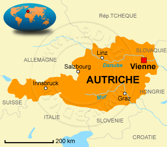 Carte de l' Autriche