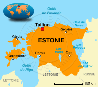 Carte de l' Estonie