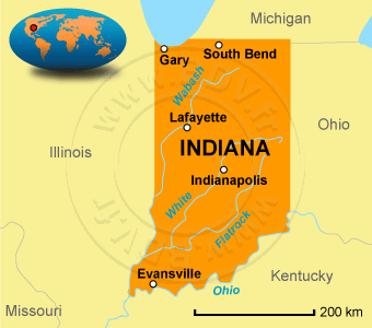 Carte de l' Indiana