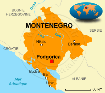 Carte du MontÃ©nÃ©gro