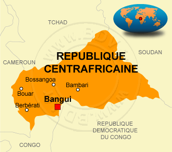Carte de la RÃÂ©publique Centrafricaine