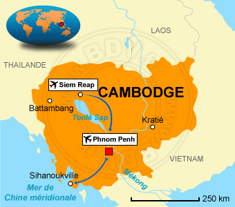 Carte circuits Cambodge