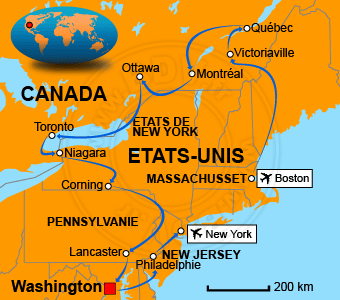 Carte circuits États-Unis