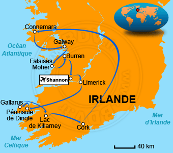 Carte circuits Irlande