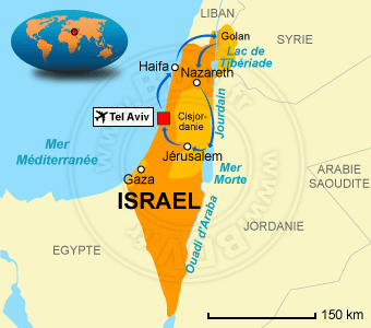 Carte circuits Israël