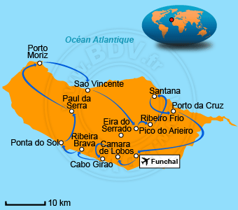 Carte circuit Funchal