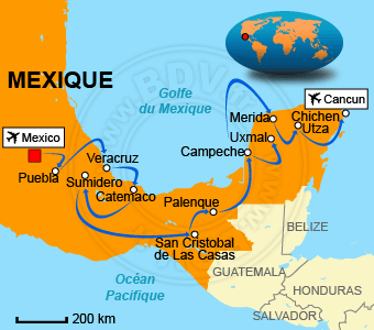 Carte circuit Cancun