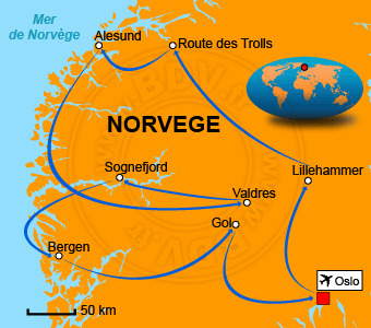 Carte circuit Bergen-et-sa-region