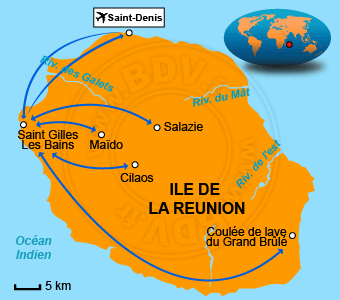 Carte circuits Réunion