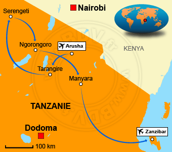 Carte circuit Kilimandjaro