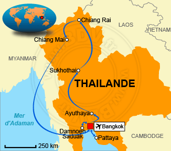 Carte circuit Canaux-de-bangkok