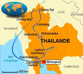 Carte circuits Thailande