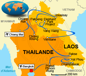 Carte circuit Parc-historique-de-sukhothai