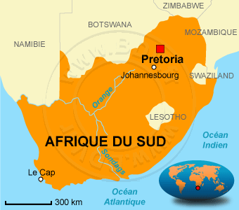Carte de l' Afrique du Sud