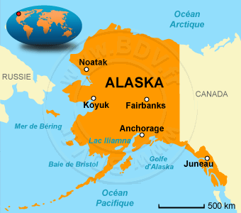 Carte de l' Alaska