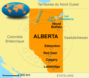 Carte de l' Alberta