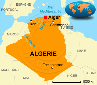 Carte de l' Algérie