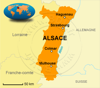 Carte de l' Alsace