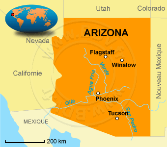 Carte de l' Arizona