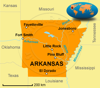 Carte de l' Arkansas