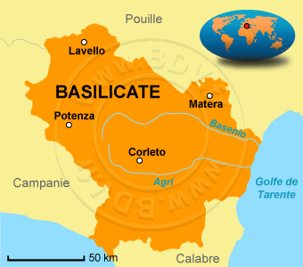 Carte du Basilicate
