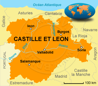 Carte de la Castille-et-LeÃÂ³n