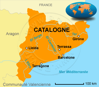 Carte de la Catalogne
