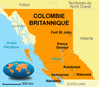 Carte de la Colombie-Britannique