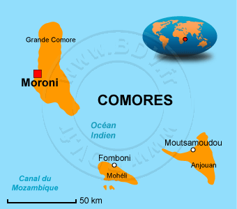 Carte des Comores