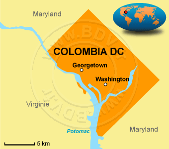 Carte du District de Columbia
