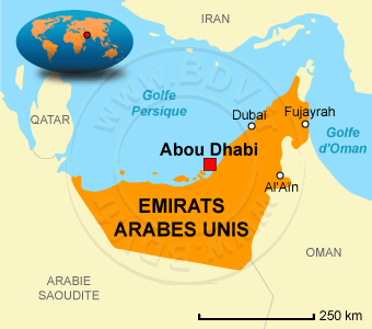 Carte d' ÃÂmirats Arabes Unis