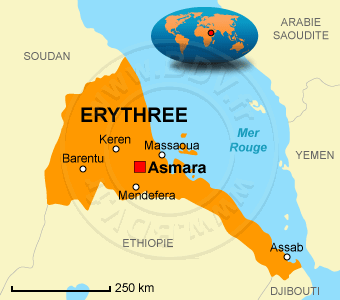 Carte de l' Érythrée