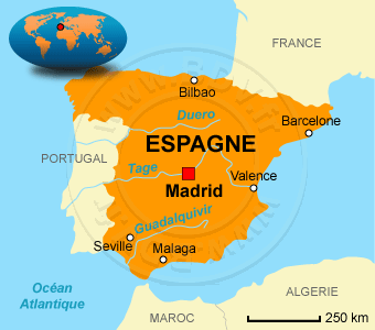 Carte de l' Espagne