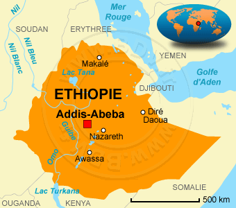 Carte de l' Éthiopie