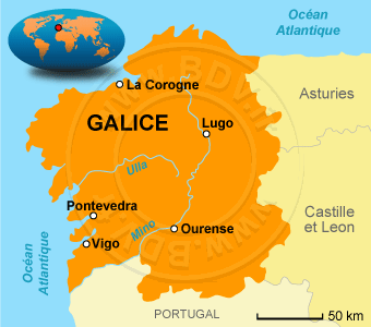 Carte de la Galice