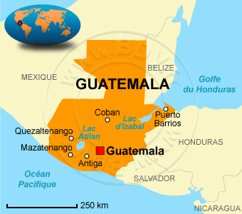 Carte du Guatemala