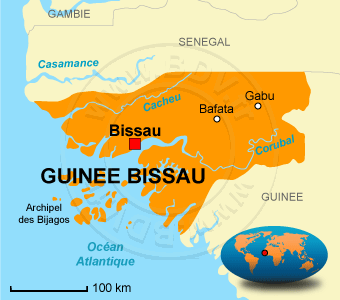 Carte de la GuinÃ©e-Bissau