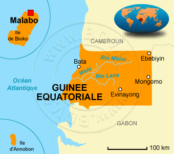 Carte de la Guinée Équatoriale