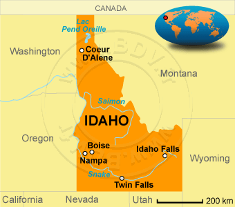 Carte de l' Idaho