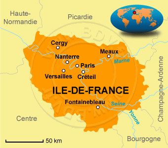 Carte de l' Île-de-France
