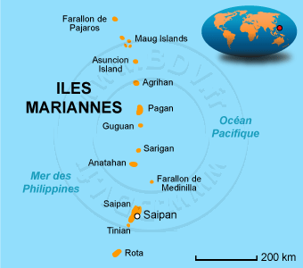 Carte des Ãles Mariannes