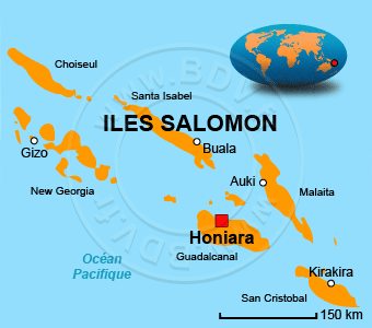 Carte  Îles Salomon