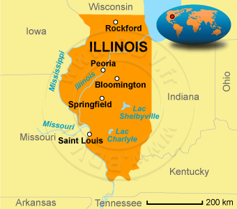 Carte de l' Illinois