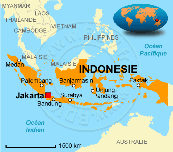 Carte de l' Indonésie