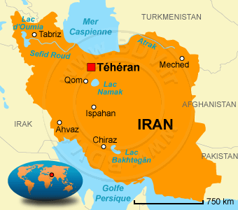 Carte de l' Iran